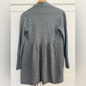 Tahari Women's Charcoal Open Front Cardigan